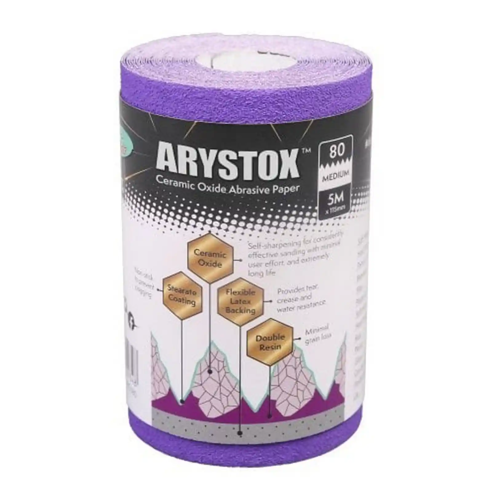 Promotii si oferte - Rulou de hartie abraziva Arystox, P80, 5 m x 115 mm, Axus