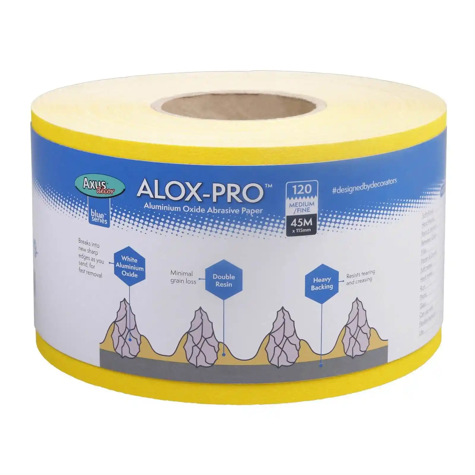 Promotii si oferte - Rulou de hartie abraziva Pro-Finish, P120, 45 m x 115 mm, Axus