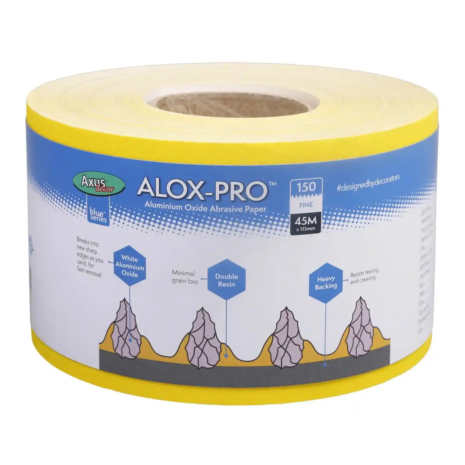 Promotii si oferte - Rulou de hartie abraziva Pro-Finish, P150, 45 m x 115 mm, Axus