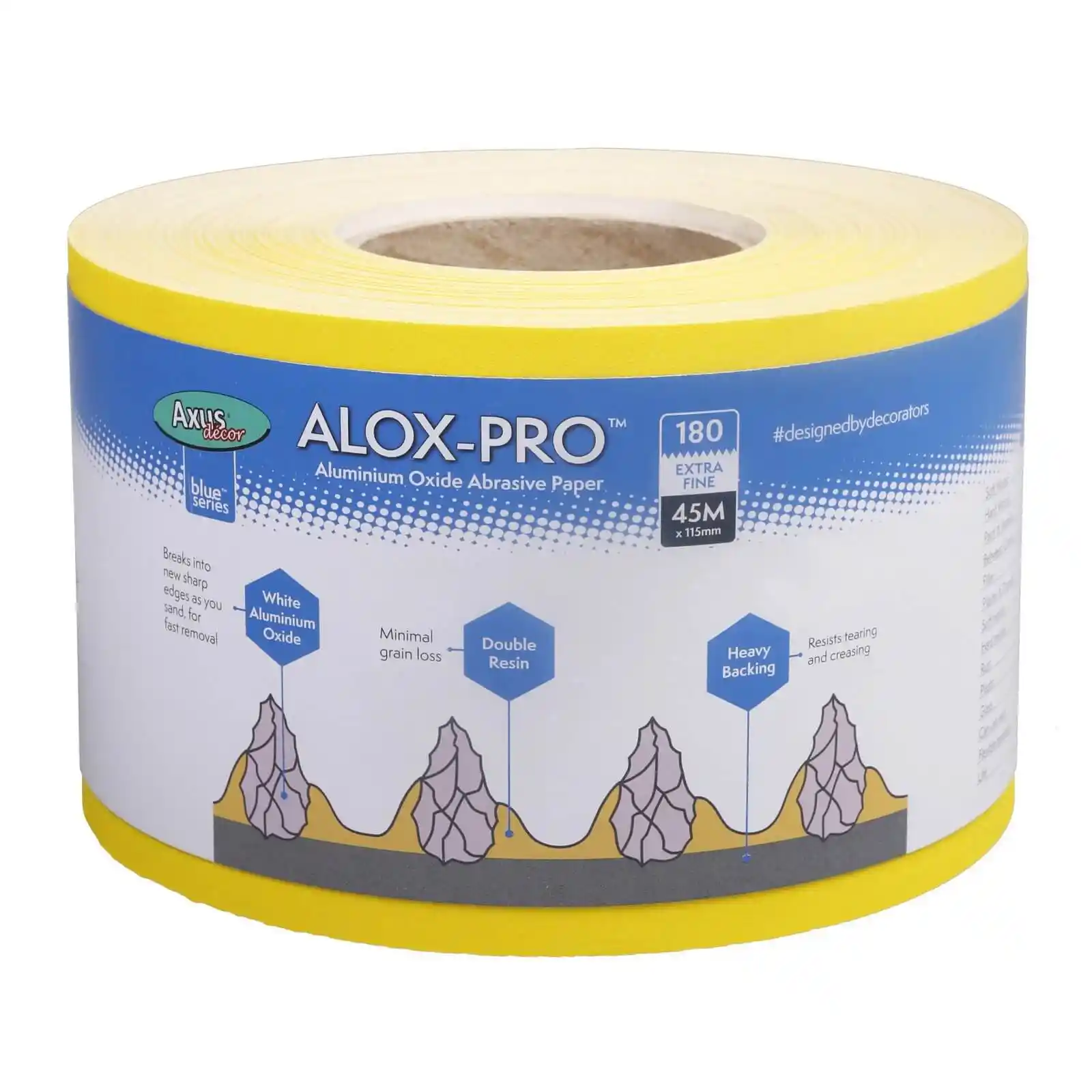 Promotii si oferte - Rulou de hartie abraziva Pro-Finish, P180, 45 m x 115 mm, Axus