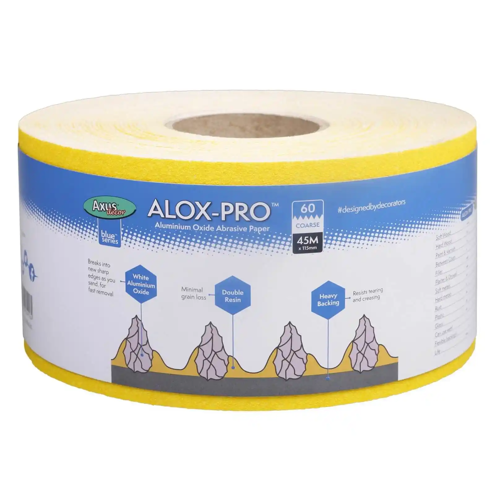 Promotii si oferte - Rulou de hartie abraziva Pro-Finish, P60, 45 m x 115 mm, Axus
