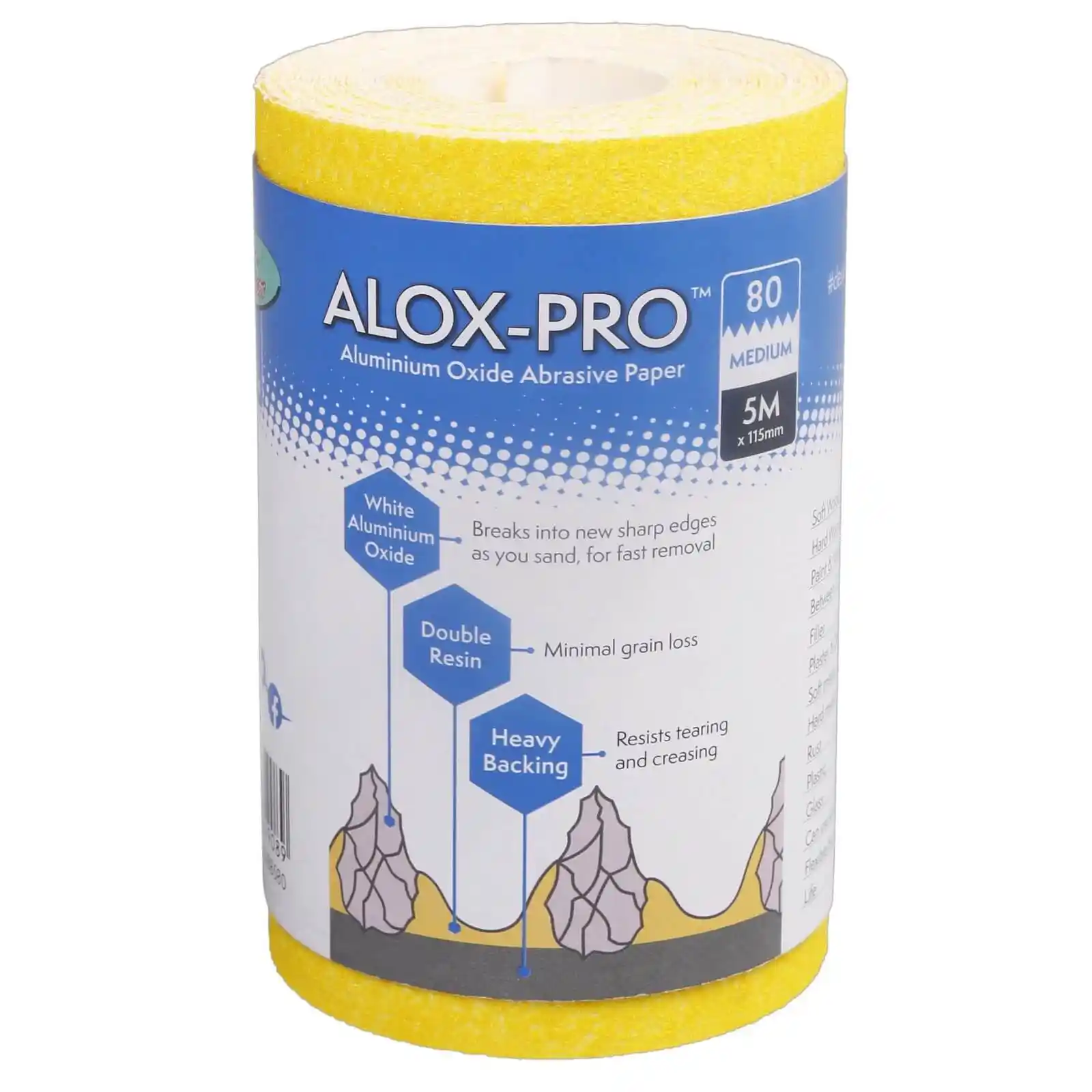 Promotii Unelte si accesorii de zugravit gletuit tencuit - Rulou de hartie abraziva Pro-Finish, P80, 5 m x 115 mm, Axus