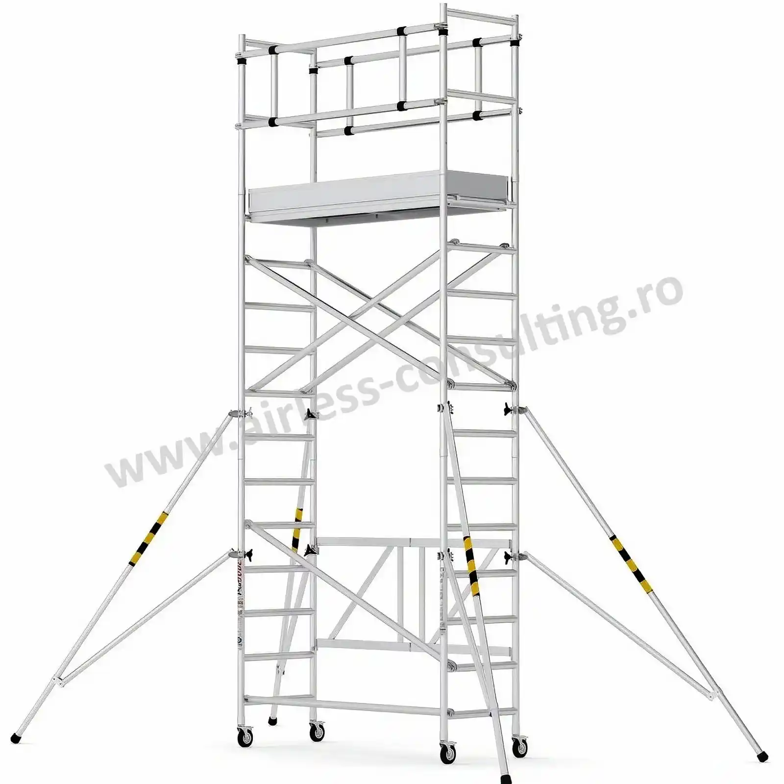 Scari profesionale - Schela mobila profesionala, aluminiu, ProTUBE F360, Bisonte, inaltime 5.4 m