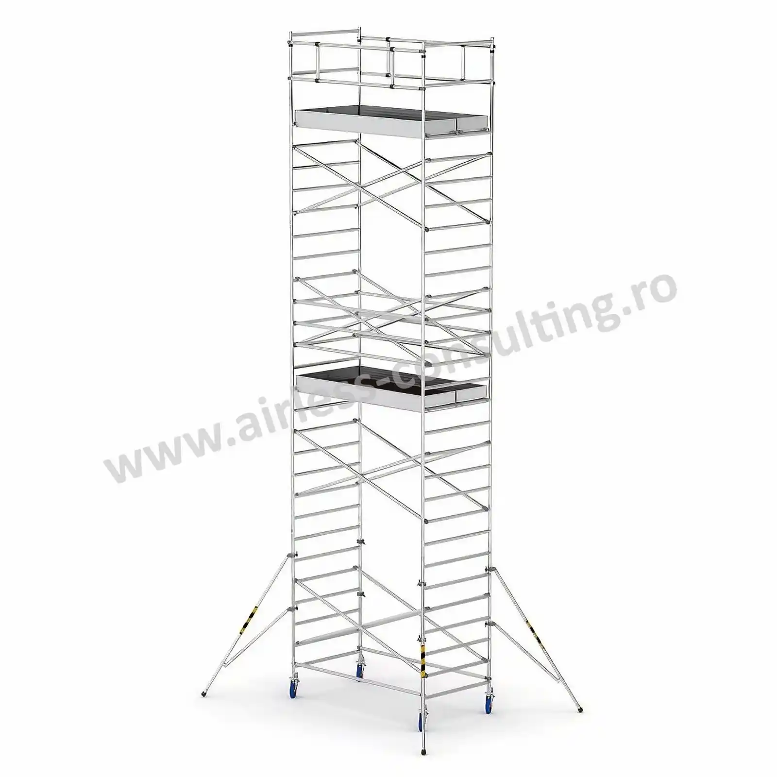 Schele profesionale - Schela mobila profesionala, aluminiu, ProTUBE L10, Bisonte, inaltime 9.8 m