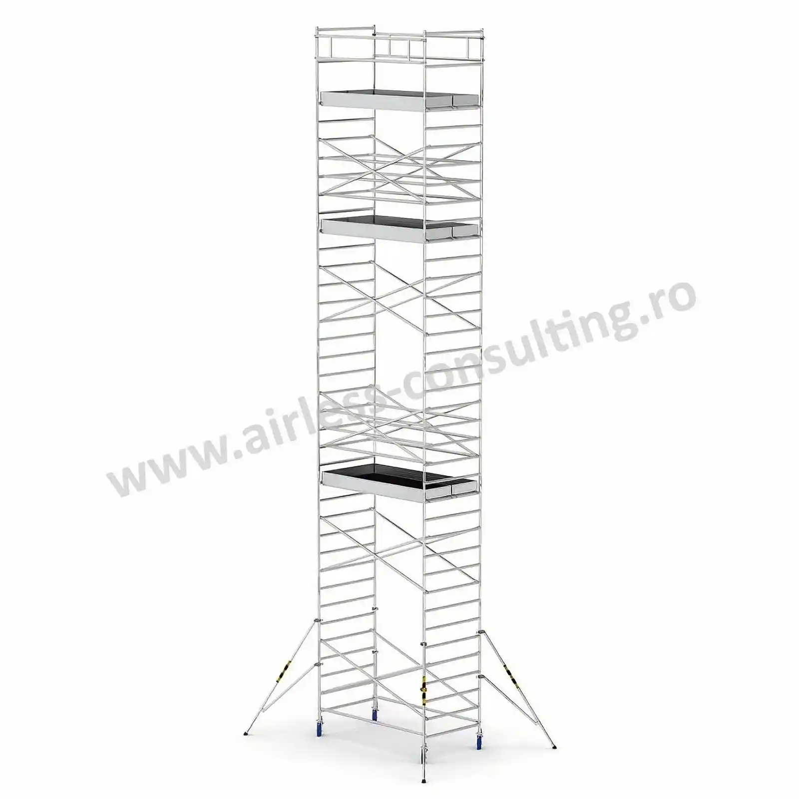 Schele profesionale - Schela mobila profesionala, aluminiu, ProTUBE L12, Bisonte, inaltime 12.5 m