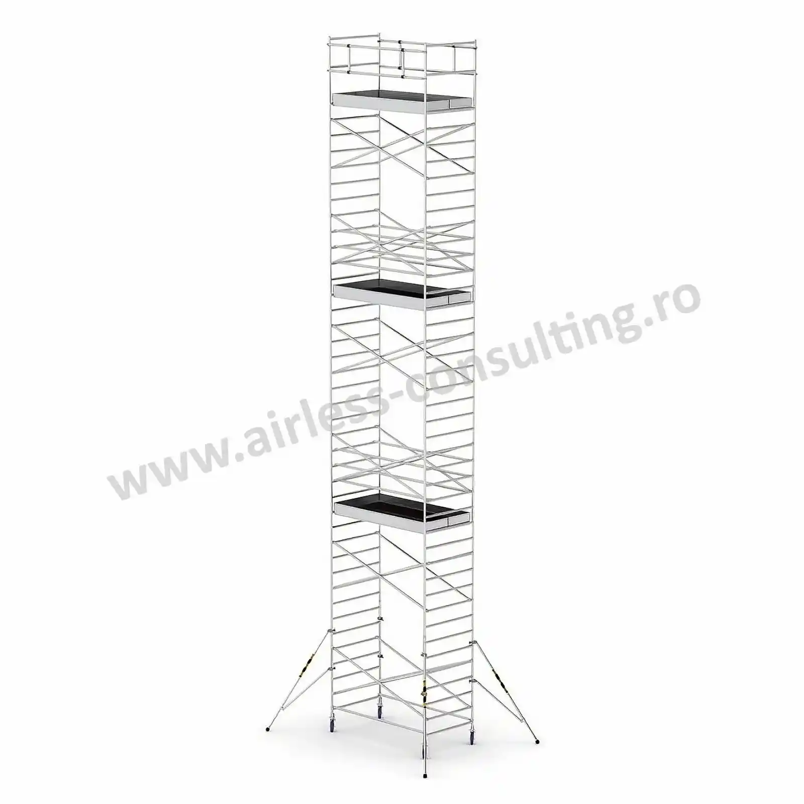 Schele profesionale - Schela mobila profesionala, aluminiu, ProTUBE L14, Bisonte, inaltime 13.8 m