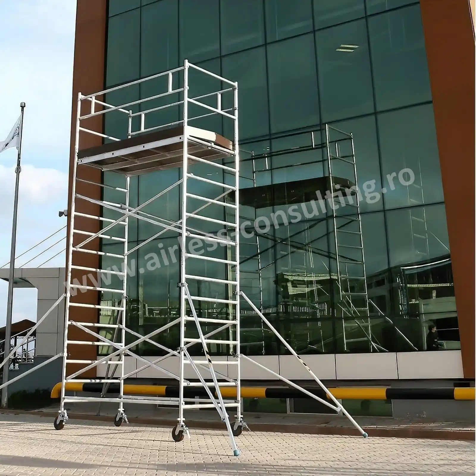 Schela mobila profesionala, aluminiu, ProTUBE L14, Bisonte, inaltime 13.8 m [5]