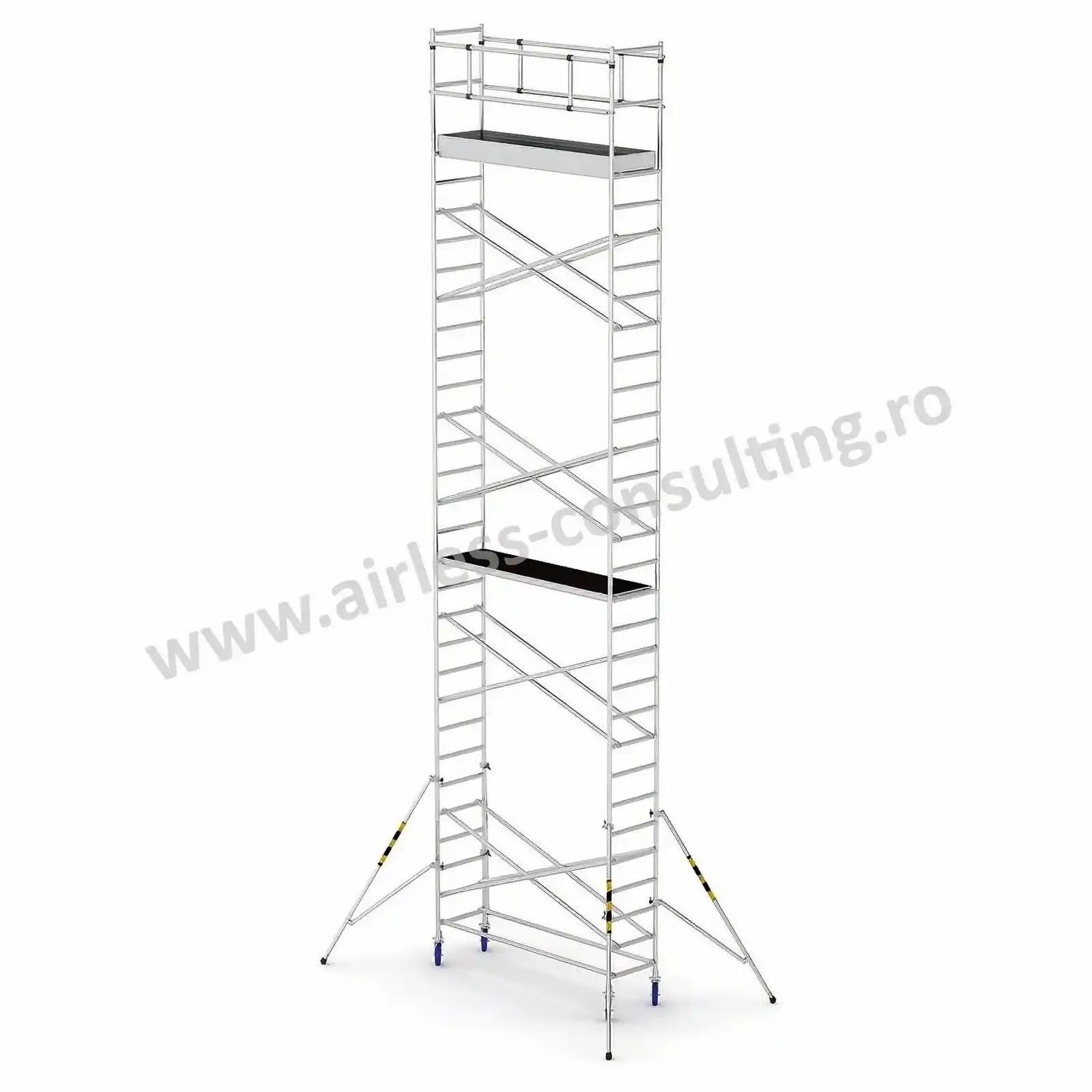 Scari profesionale - Schela mobila profesionala, aluminiu, ProTUBE S10, Bisonte, inaltime 10.4 m
