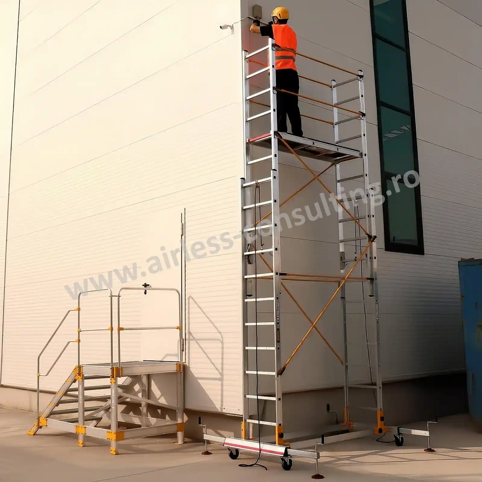 Schela mobila profesionala, aluminiu, TeleSafe 007XL, Bisonte, inaltime 7.2 m [2]