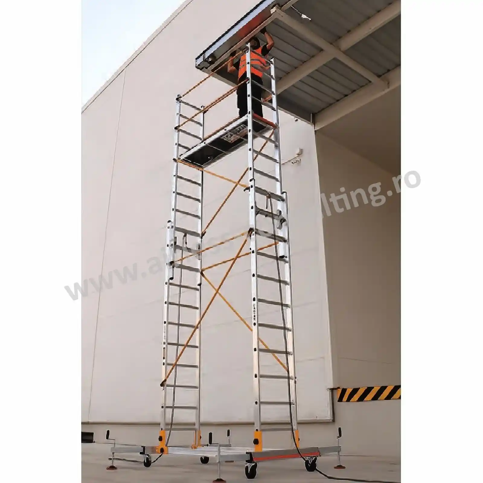 Schela mobila profesionala, aluminiu, TeleSM SM640, Bisonte, inaltime 6.7 m [1]