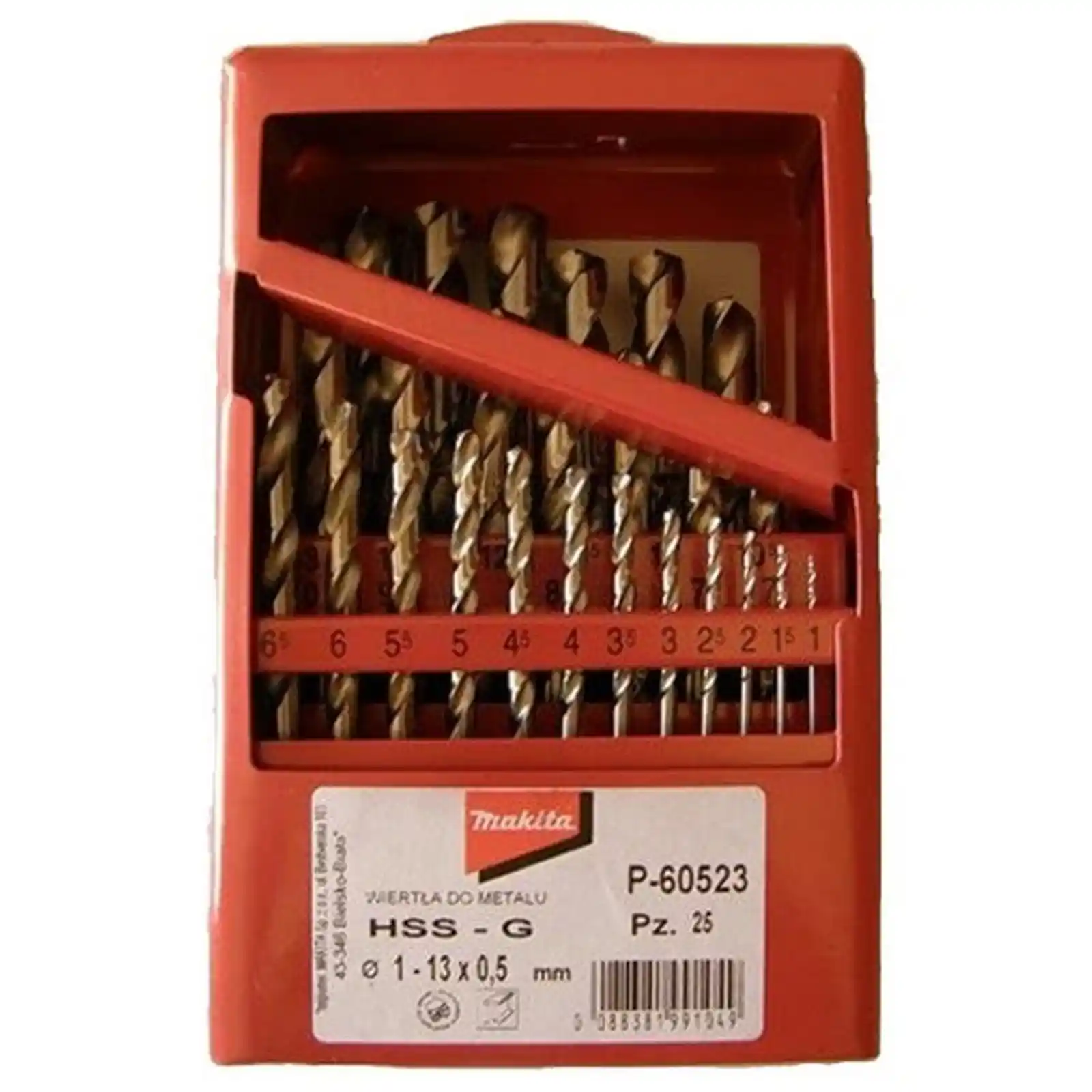 Accesorii Makita - SET 25 BURGHIE METAL HSS-G CYL 1-13, Makita
