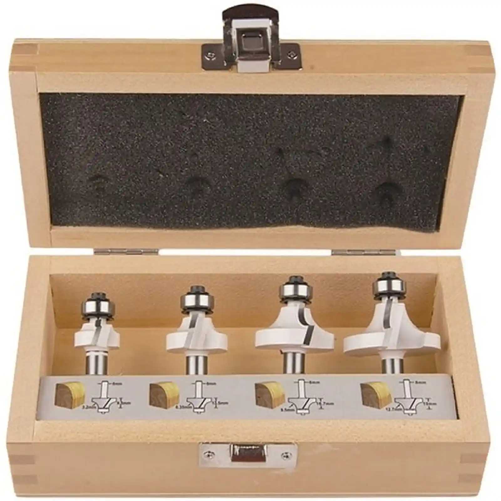 Accesorii Makita - SET 4 FREZE PENTRU LEMN 8MM, Makita