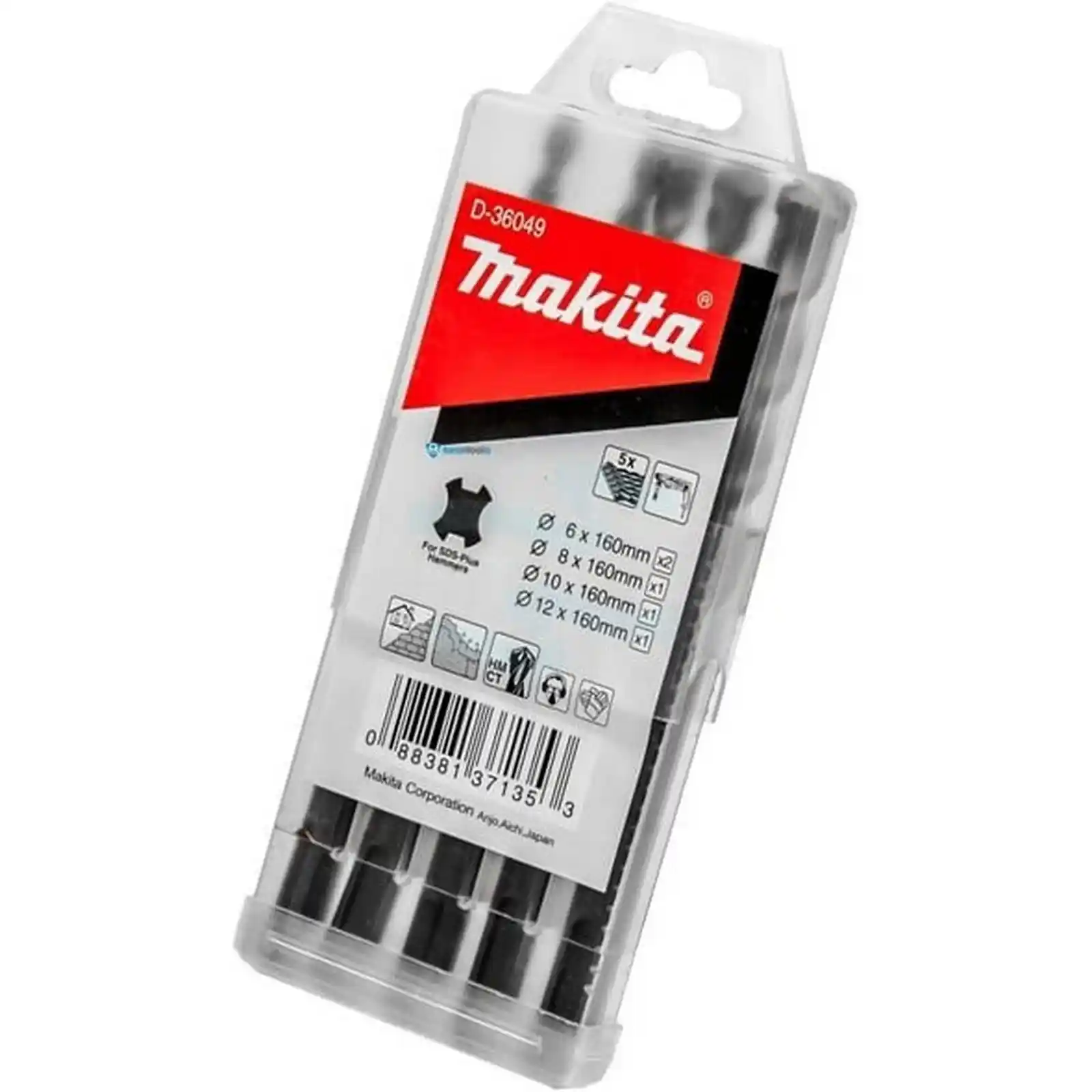 Accesorii Makita - SET 5 BURGHIE SDS-PLUS 6-12, Makita