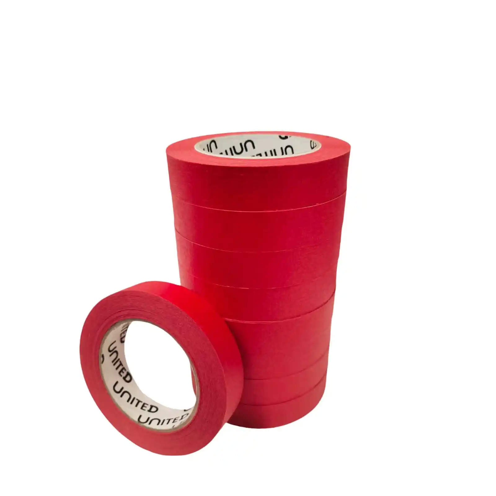 Mascare si Protectie - Set 9 benzi de mascare, Aqua Premium UNITED RED, 24mm x 50m, profesionala pentru zugravi