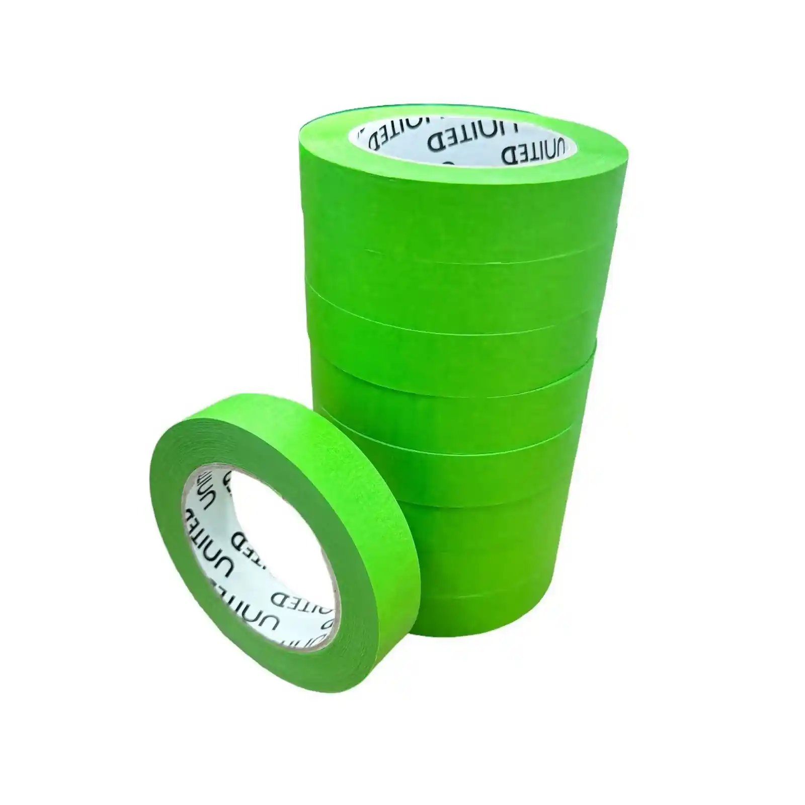 Mascare si Protectie - Set 9 benzi de mascare, UNITED GREEN, 24mm x 50m, profesionala pentru zugravi