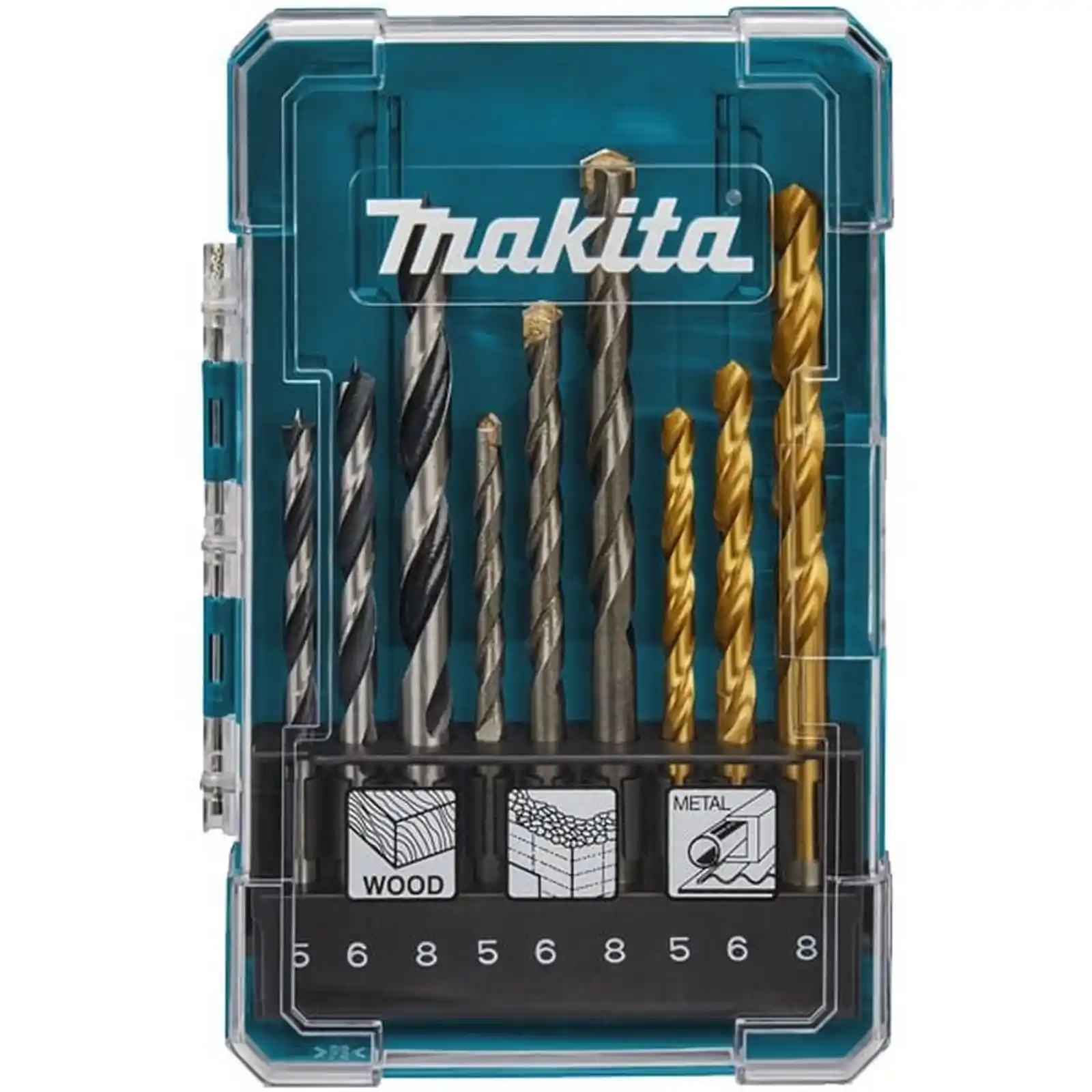 Accesorii Makita - SET BURGHIE LEMN/BETON/MET- 5/6/8MM-9 BC, Makita