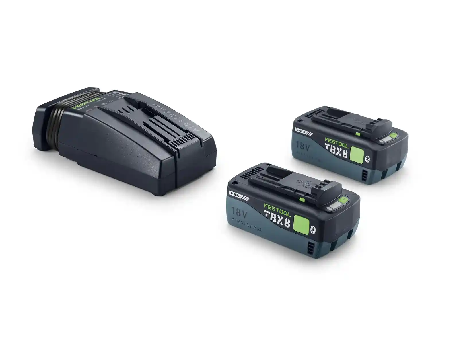 Unelte Profesionale Festool - Set de energie Festool 18V cu 2 acumulatori TBX 8.0 Ah si incarcator rapid AIRSTREAM SCA16