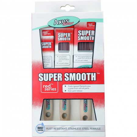 Pensule profesionale de zugravit si vopsit - Set de pensule Super Smooth, Set de 3 (25, 38, 50 mm), Axus