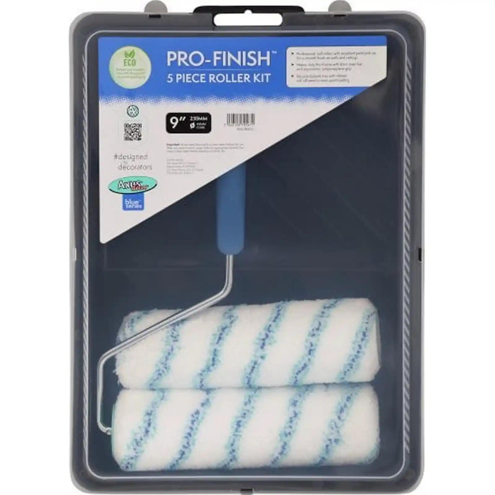 Trafaleti si Role - Set de rola trafalet Pro-Finish (2 x rola, maner, tava, capac), 23 cm, Axus