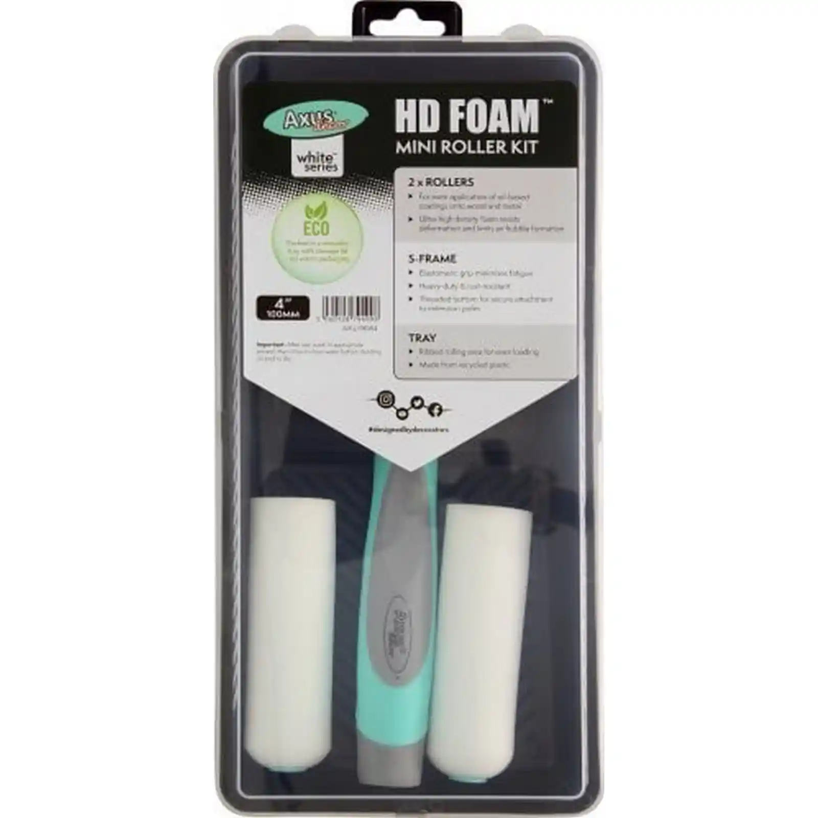 Rezerve, Role, Manere trafalet - Set de rola trafalet Pro-Finish HD Foam (2 x rola, maner, tava, capac), 10 cm, Axus