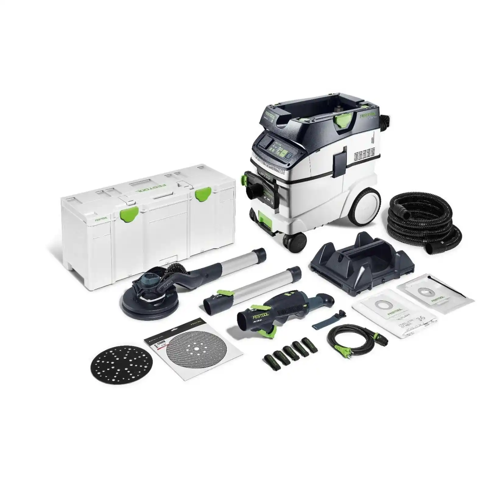 Unelte Profesionale Festool - Set de slefuitor cu gat lung si aspirator PLANEX LHS 2 225 EQI/CTM 36-Set, Festool
