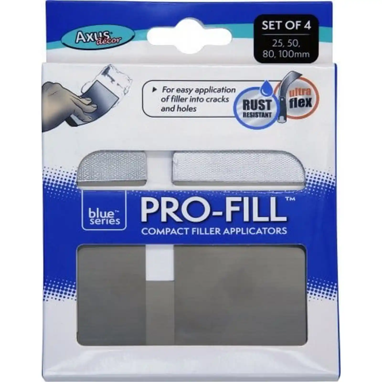 Promotii si oferte - Set de spatule flexibil Pro-Fill, Set de 4 (25, 50, 80, 100 mm), Axus