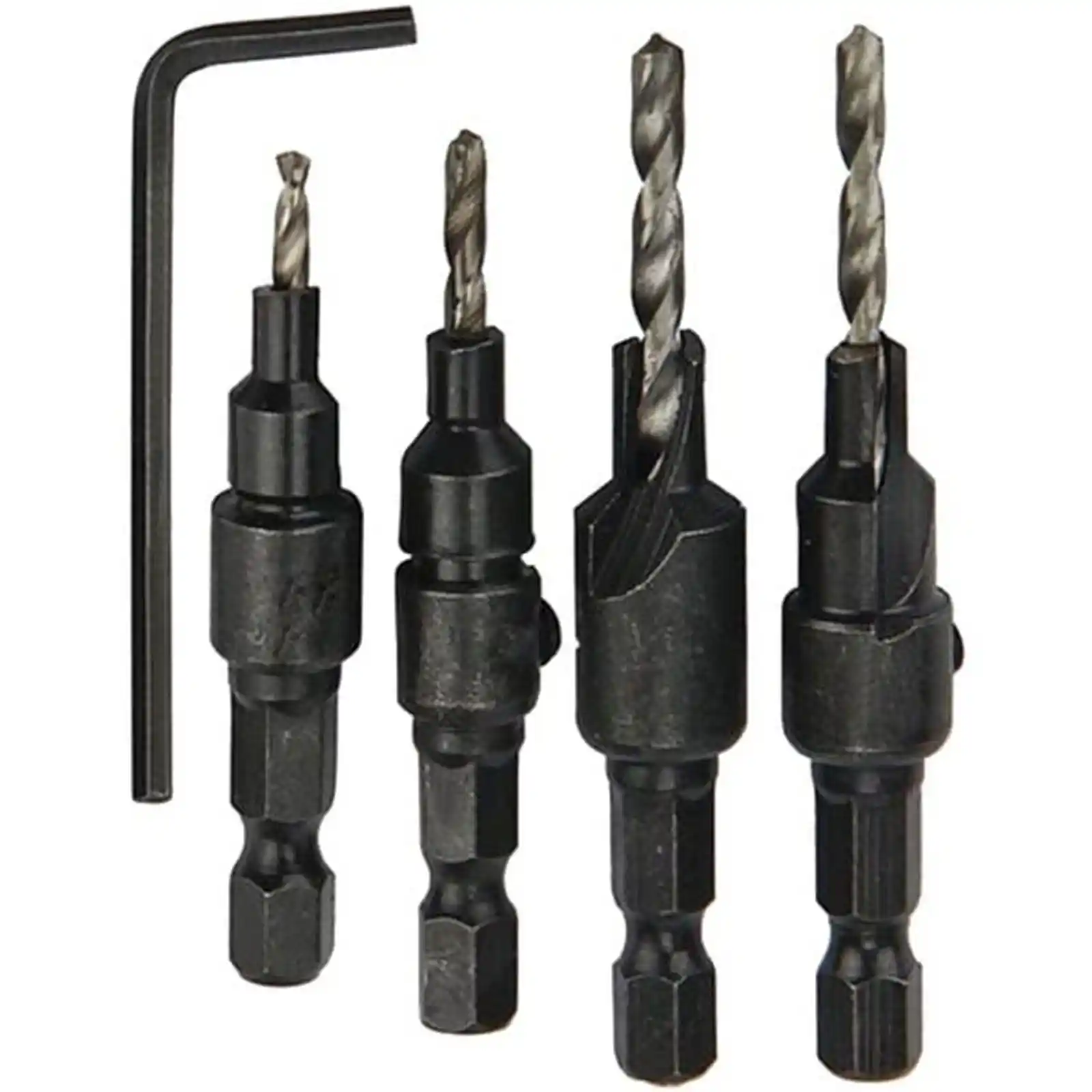 Freze lemn - SET FREZE CU VARF CENTRARE 4BUC, Makita
