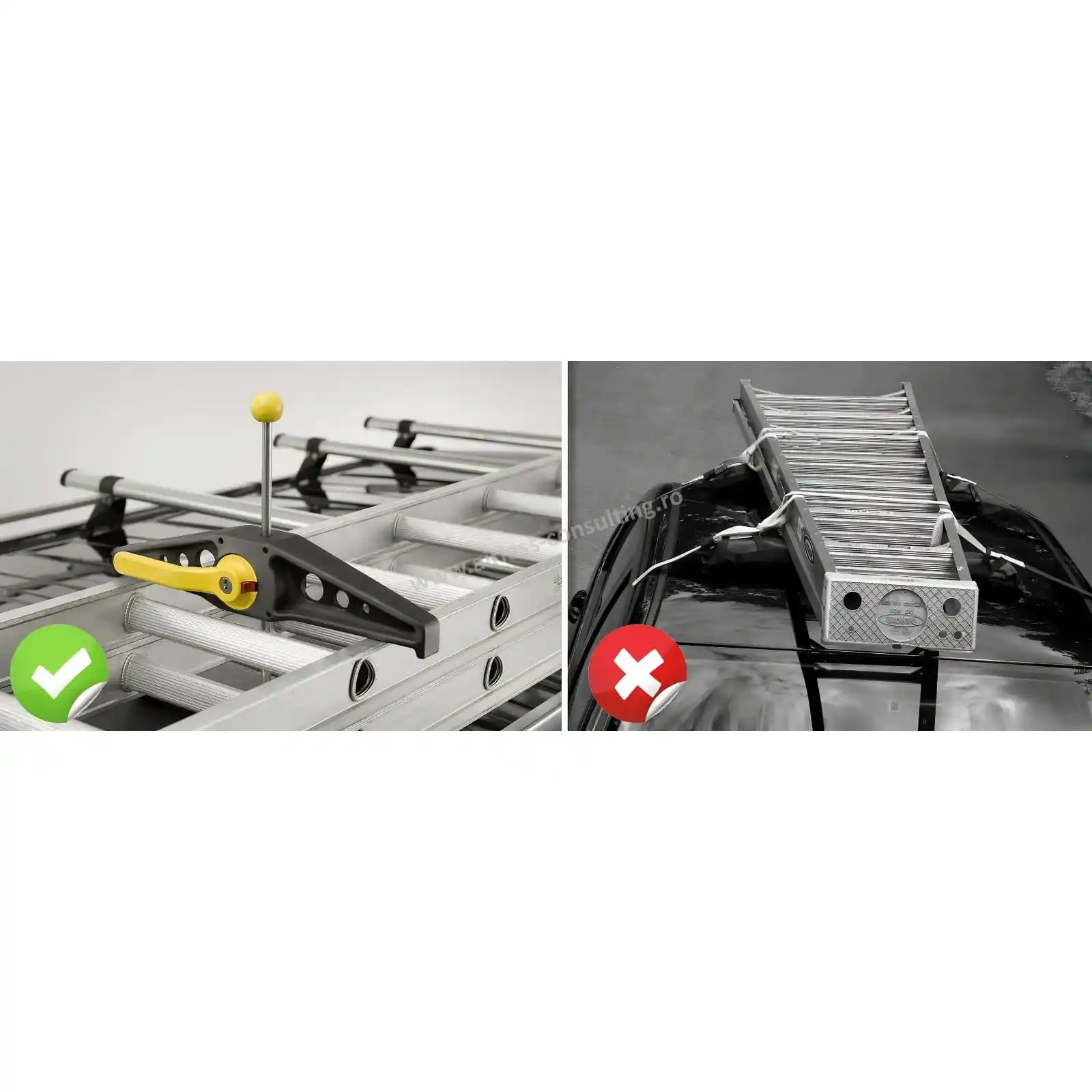 Set sistem de fixare scara pentru porbagaj, suport Rhino, Safe Clamp, RAS21, 2 buc/set [4]