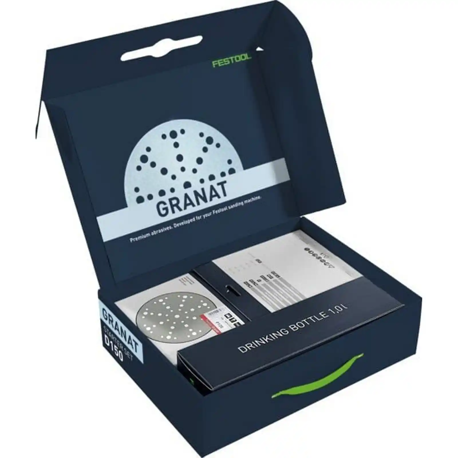 Set smirghel GRANAT D150 + sticla, Festool pentru bauturi, cu capacitatea de 1 litru GRATUIT [1]