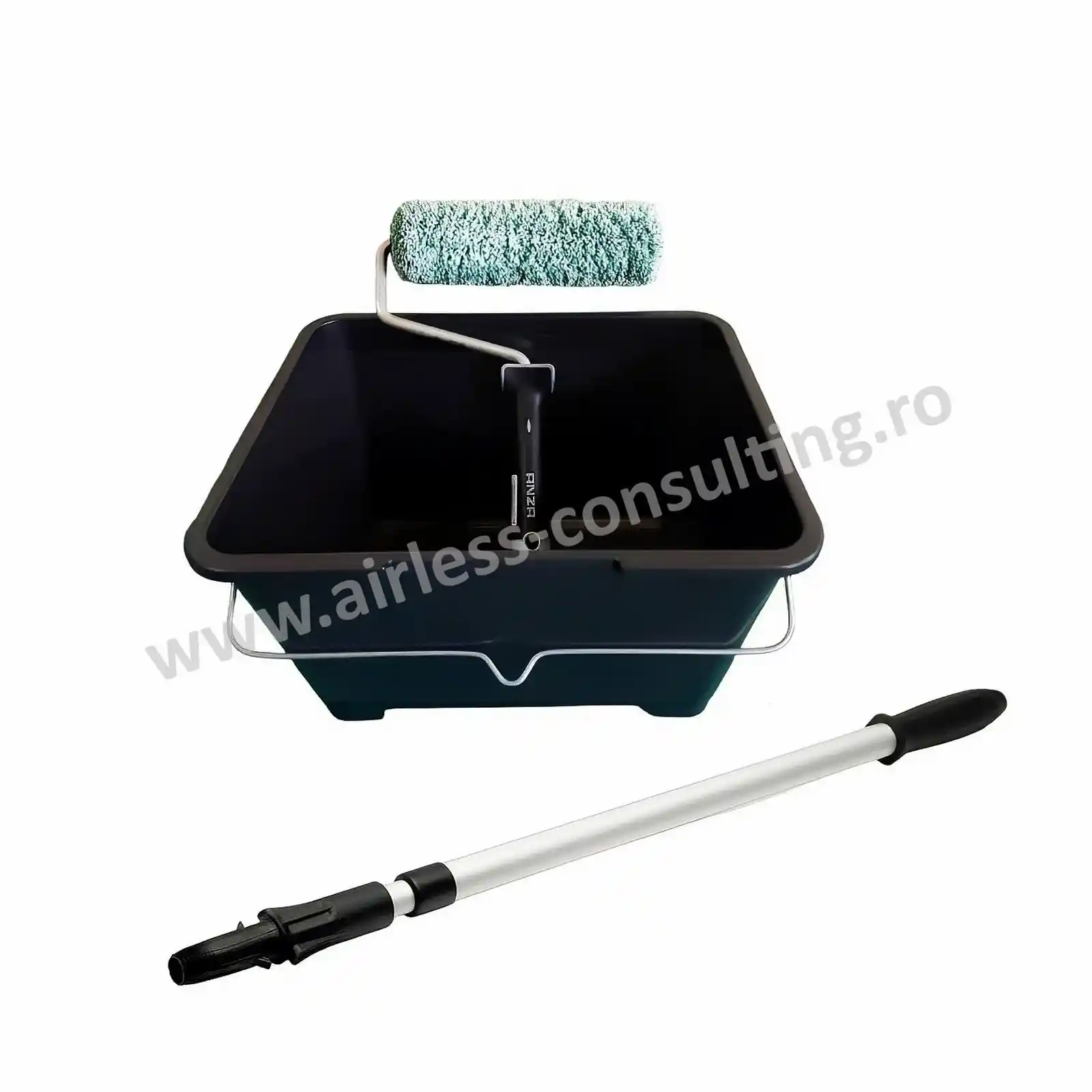 Trafaleti - Set trafalet cu tija, Anza, 25cm, Micmex cu galeata si prelungitor 115-197cm