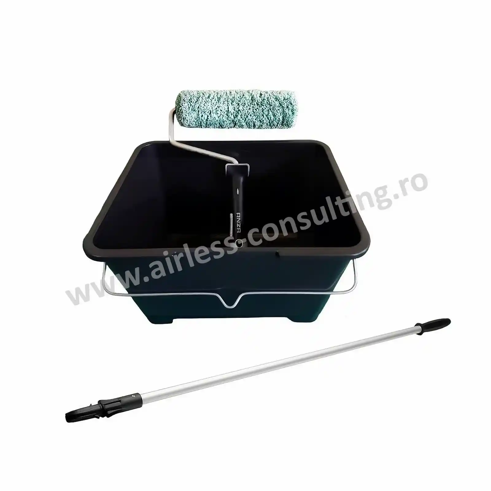 Trafaleti - Set trafalet cu tija, Anza, 25cm, Micmex cu galeata si prelungitor 115cm