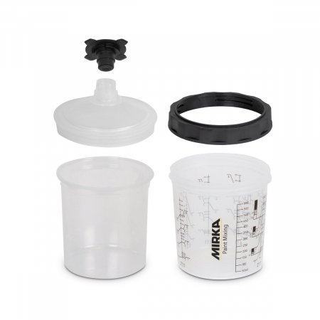Unelte si scule Mirka - Sistem cupa vopsea 650ml, capac cu filtru 125µm, 50 buc/pachet, Mirka