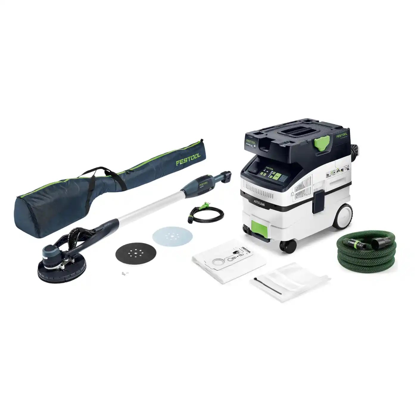 Accesorii si unelte de zugravit, gletuit - Slefuitor Festool PLANEX LHS-E 225 EQ + Aspirator mobil CLEANTEC CTL MIDI I AC