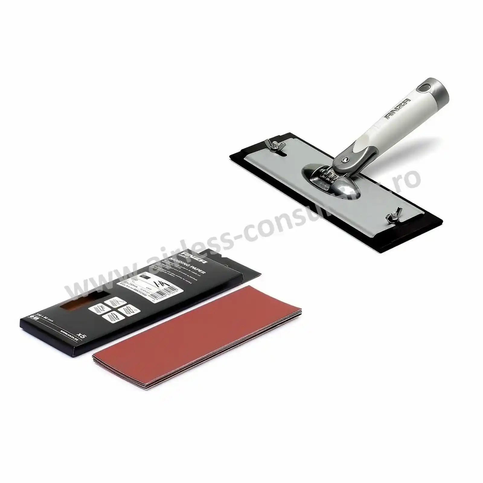 Slefuitor manual, Anza, cu foaie abraziva P120 si Prelungitor Anza Elite 115-197 cm [1]
