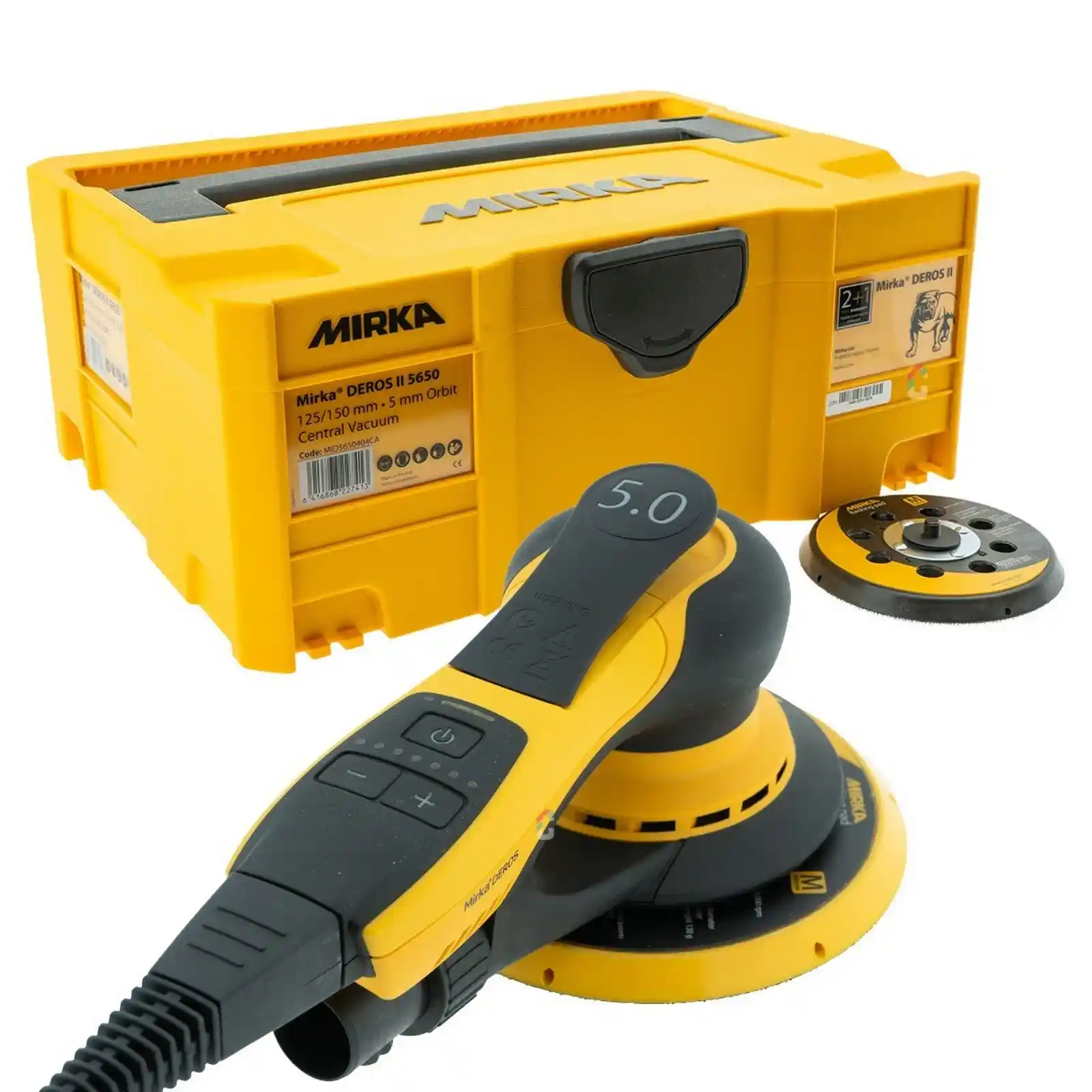 Unelte si scule Mirka - Slefuitor orbital Mirka DEROS II 5650 125/150mm Orbit 5.0 cu cutie