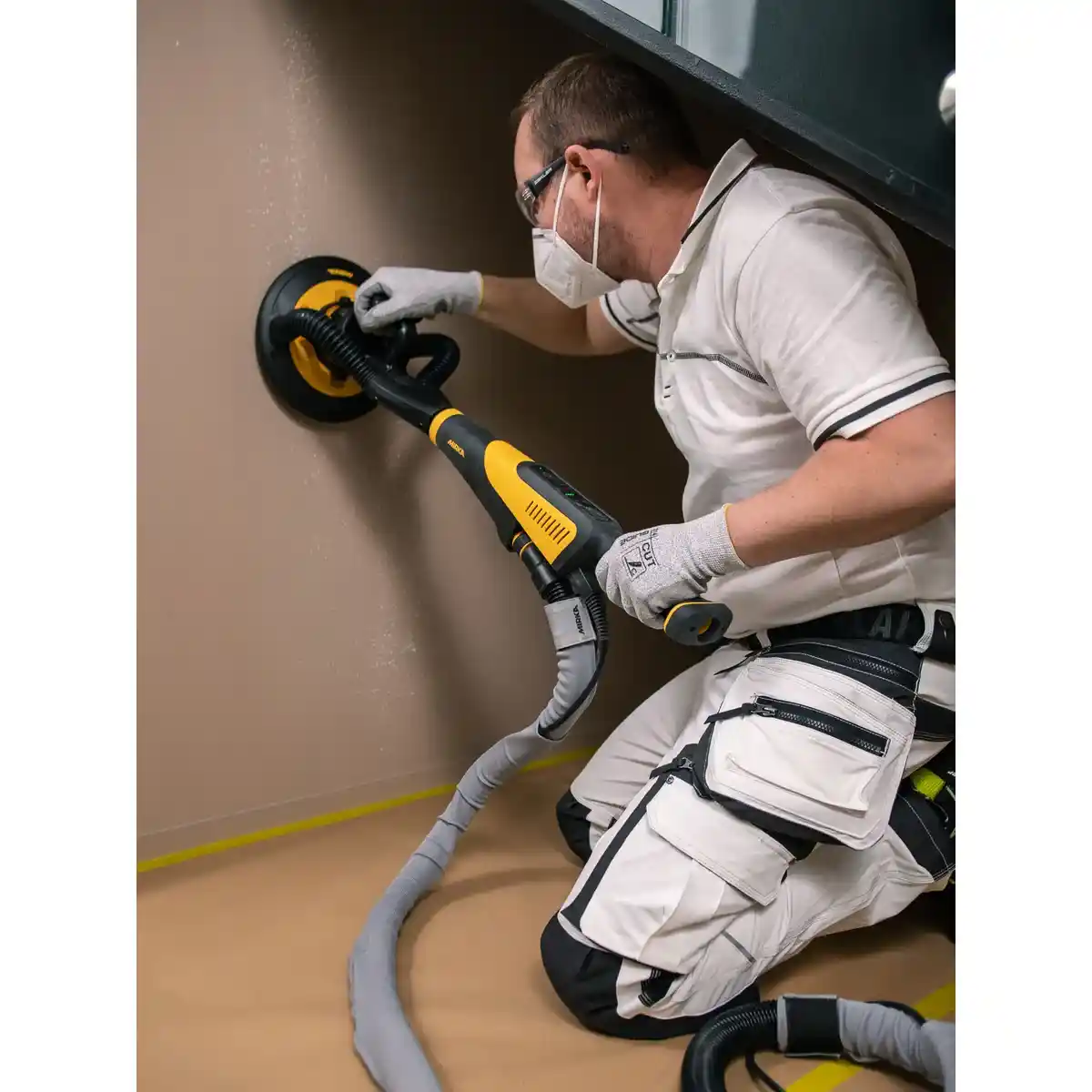 Slefuitor perete Mirka LEROS-S 950CV, 225mm, Orbit 5.0 cu aspirator 1230 L AFC si furtun de 4m ( fara geanta ) [12]