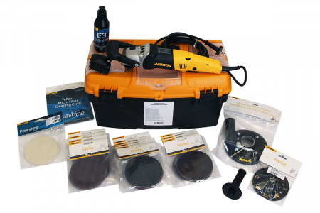 Kiturile Universal Robot Mirka - Solutie polish sticla 125mm cu lustruitor inclus, Mirka