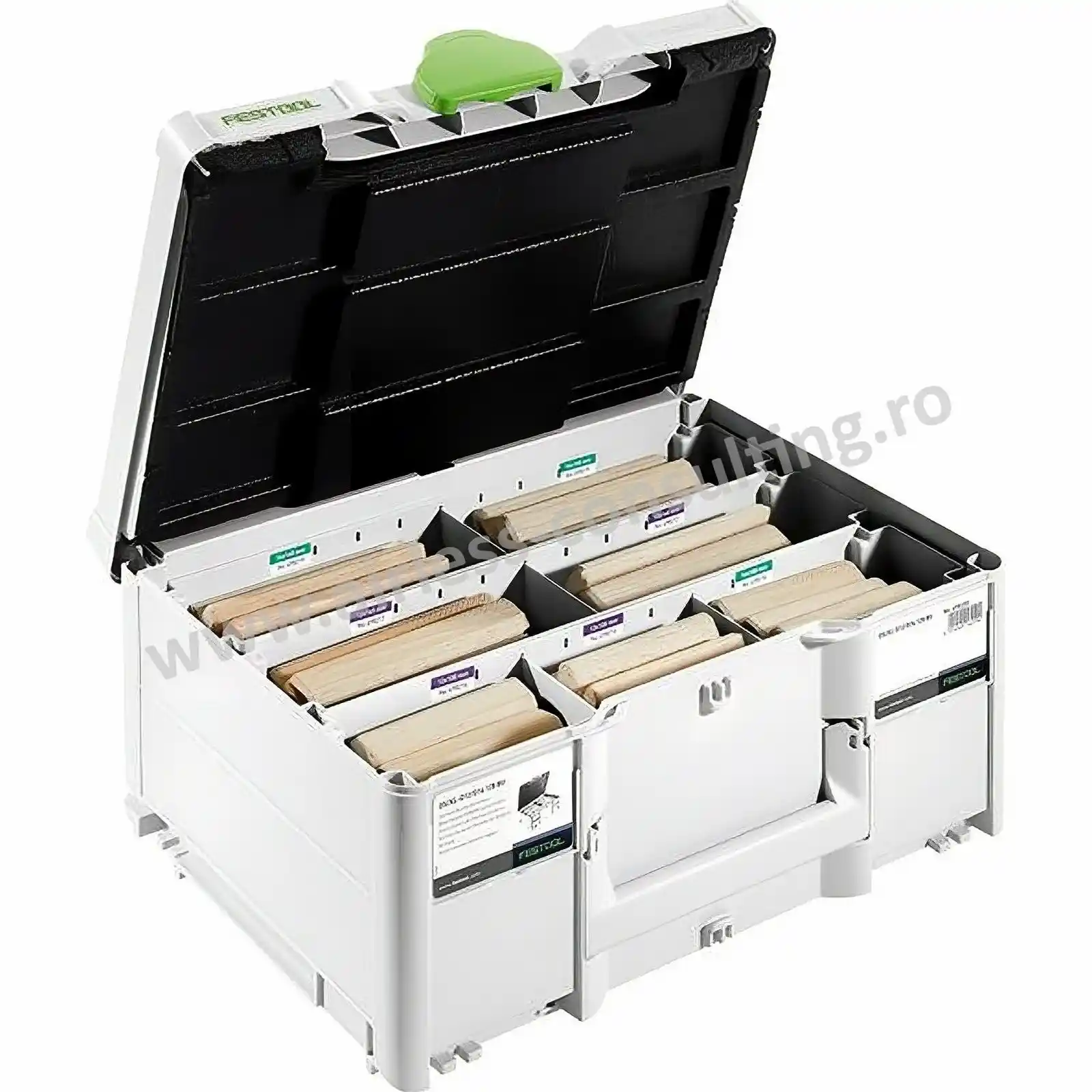 Sortiment de cepuri „biscuit” DOMINO XL din lemn de fag DS/XL D12/D14 128 BU Festool