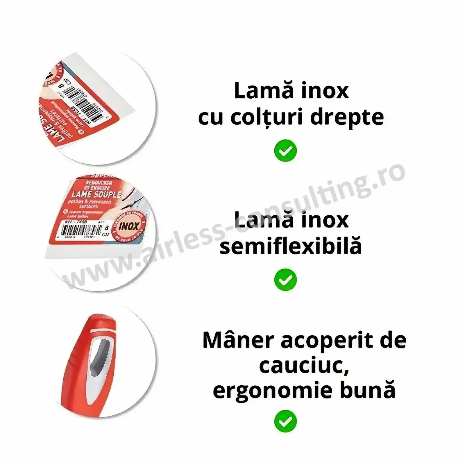 Spaclu clasic 10 cm, OCAI, lama inox semiflexibila [1]