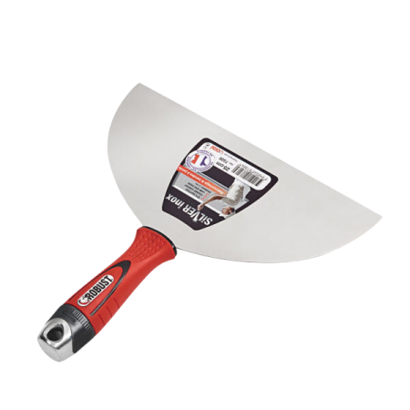 Accesorii si unelte de zugravit, gletuit - Spaclu inox clasic OCAI, 25 cm, maner cauciucat si bit surubelnita integrat