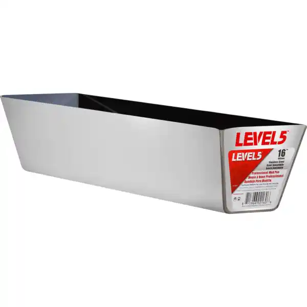 Gletiere, Spatule, Cutite de glet - Tava pentru glet inox, 40 cm, Level 5 Tools