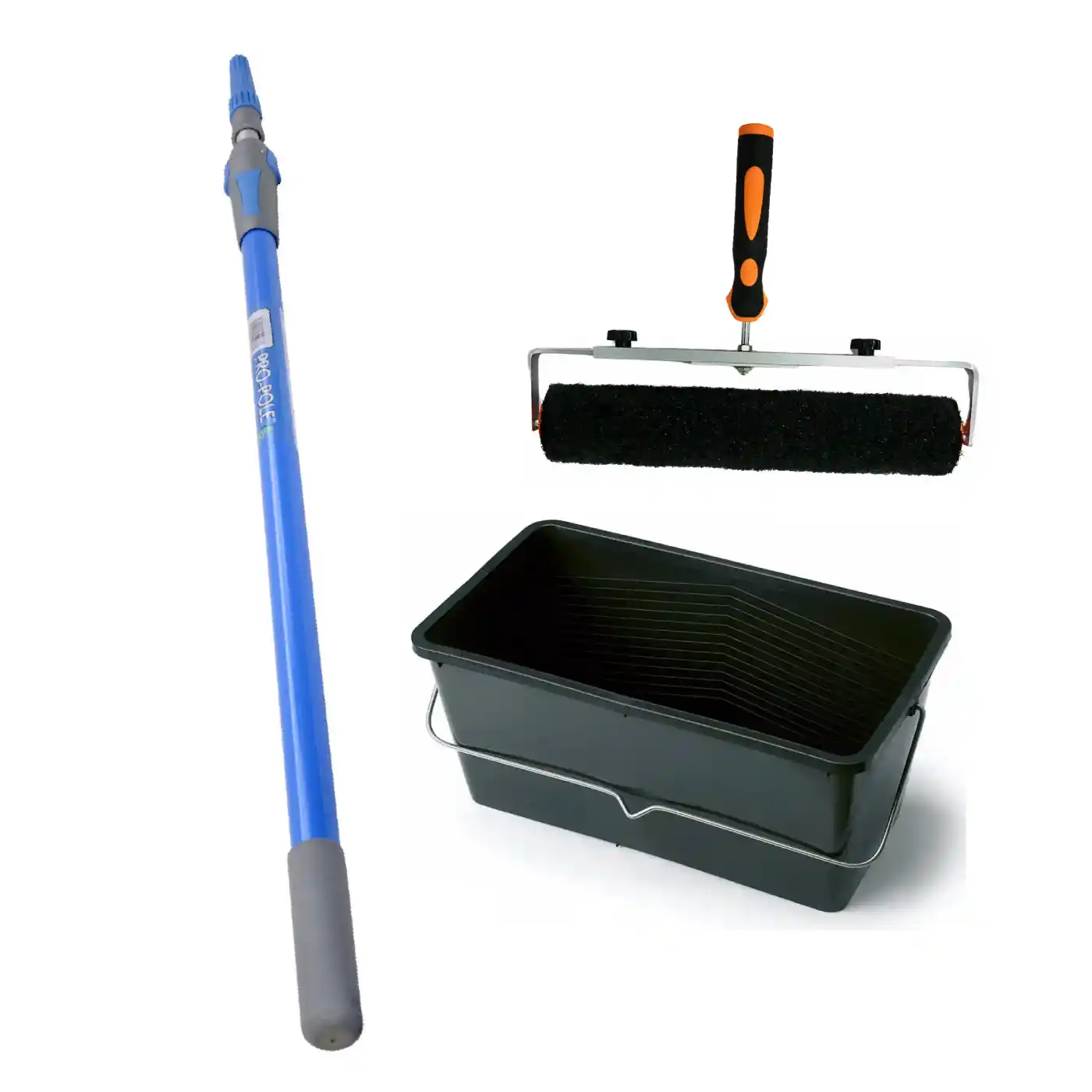 Trafalet de glet mare 40 cm, profesional cu galeata si prelungitor 74-121 cm [1]