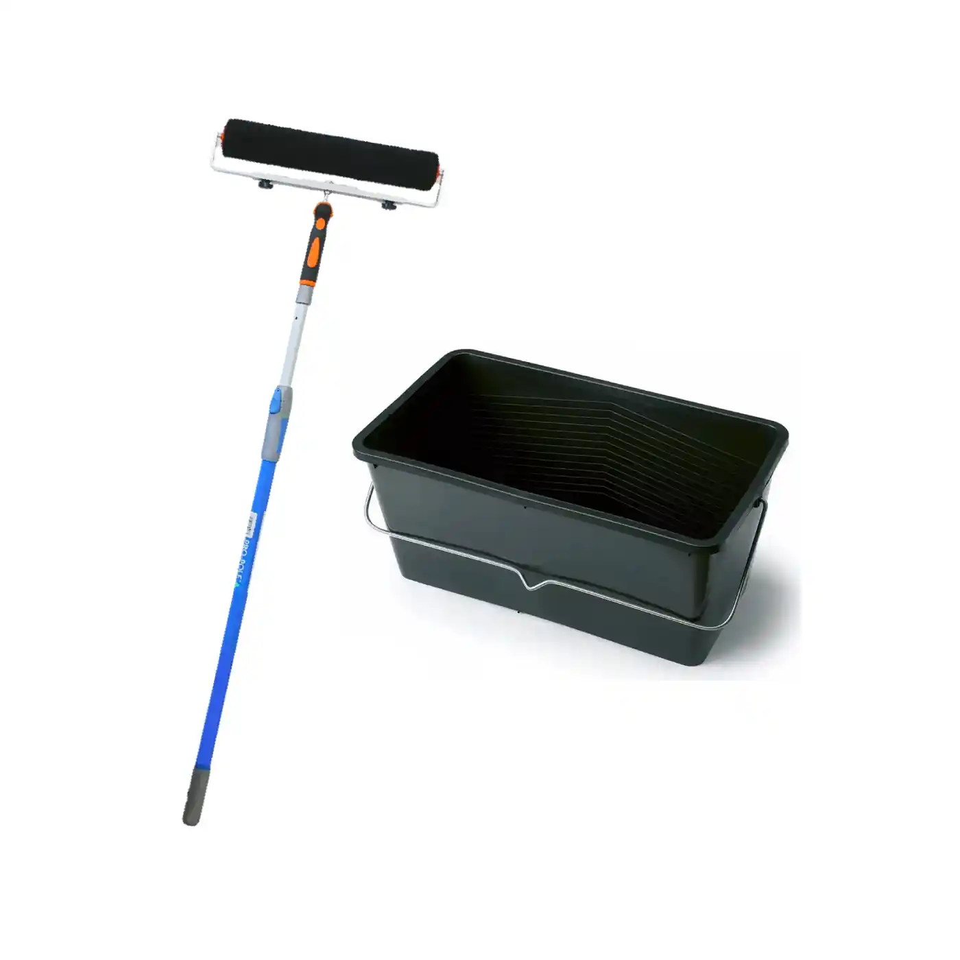 Promotii Unelte si accesorii de zugravit gletuit tencuit - Trafalet de glet mare 40 cm, profesional cu galeata si prelungitor 104-182 cm