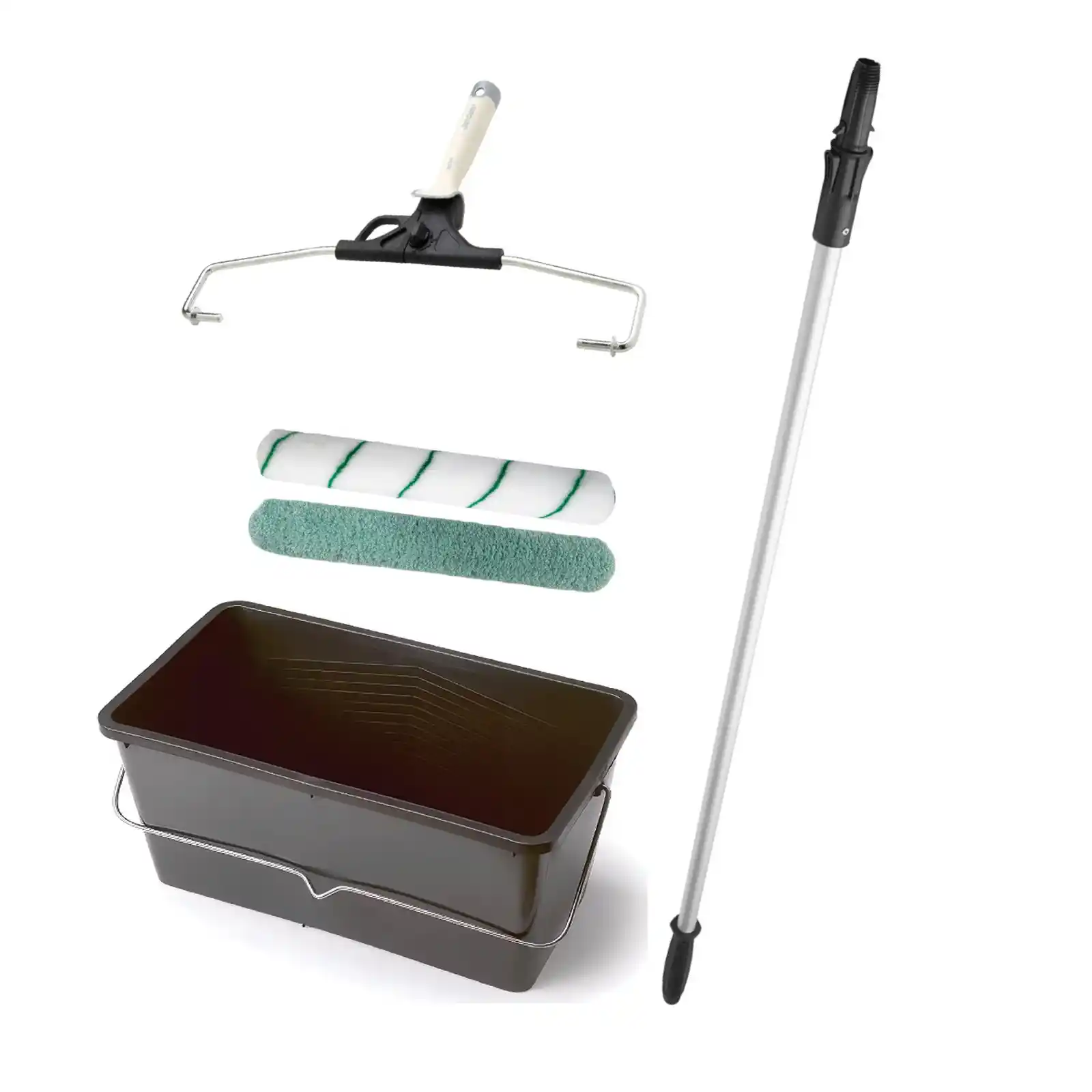 Accesorii si unelte de zugravit, gletuit - Trafalet Profesional Anza MAXIRULL, cu 2 role de 41.5 cm cu galeata 25L, prelungitor 115cm