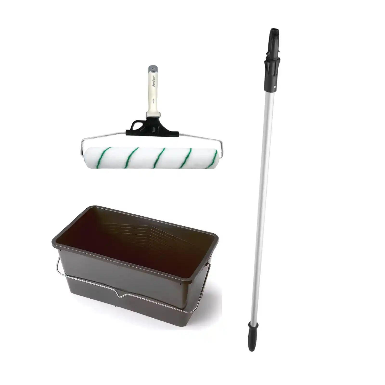 Accesorii si unelte de zugravit, gletuit - Trafalet profesional Anza Titex MAXIRULL, 41.5 cm cu galeata 25L si prelungitor 115 cm