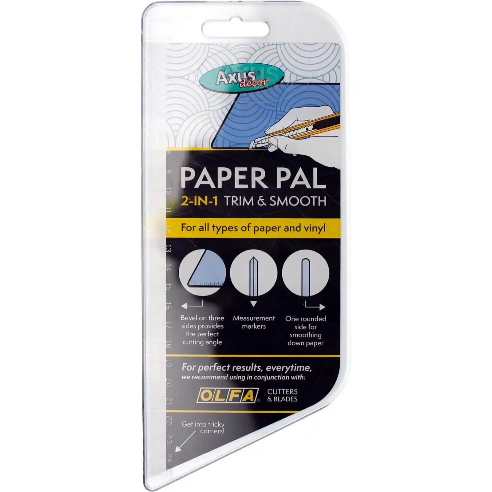 Accesorii si unelte de zugravit, gletuit - Unealta 2-in-1 Paper Pal pentru tapet, Axus