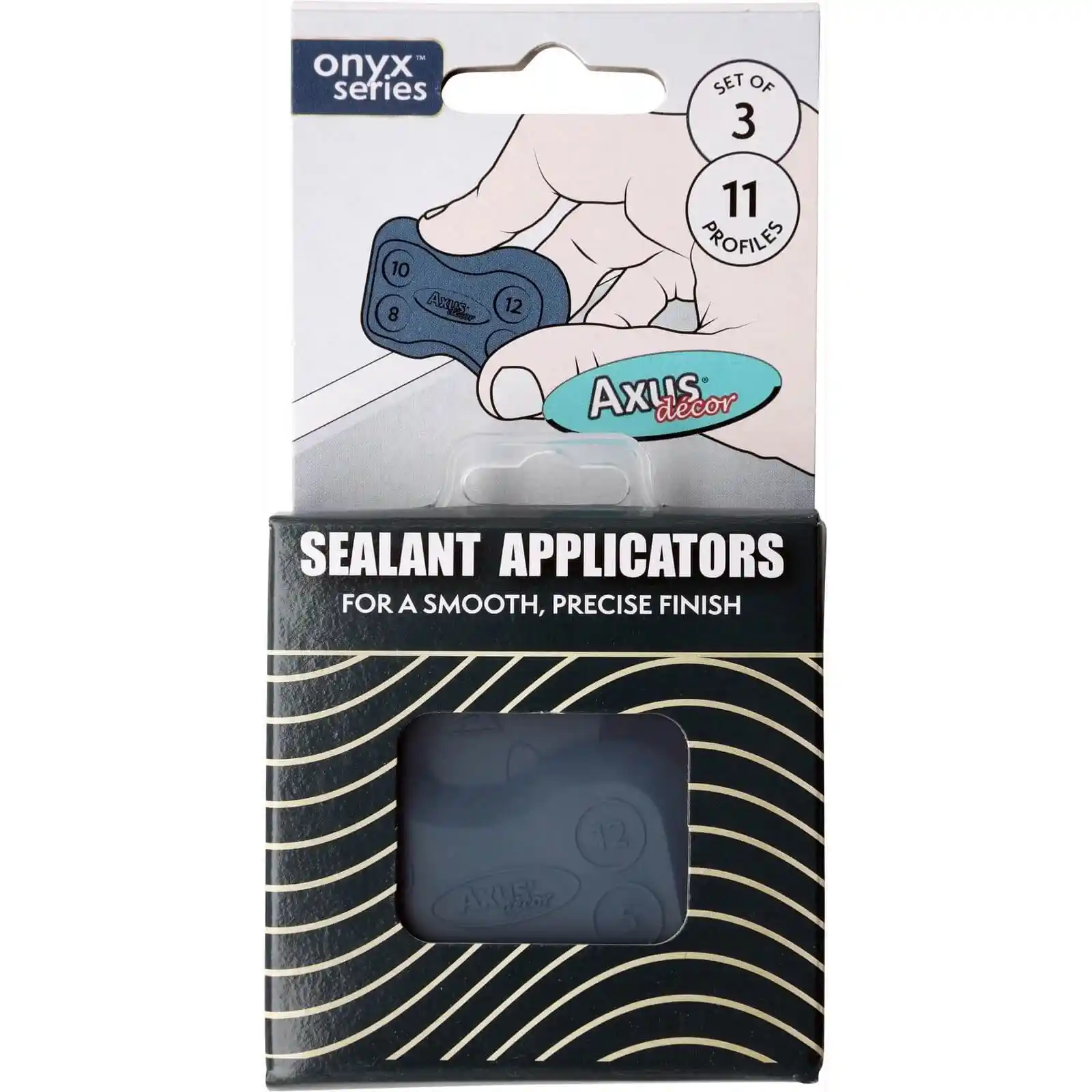 Accesorii si unelte de zugravit, gletuit - Unealta de netezit silicon, set de 3, Axus