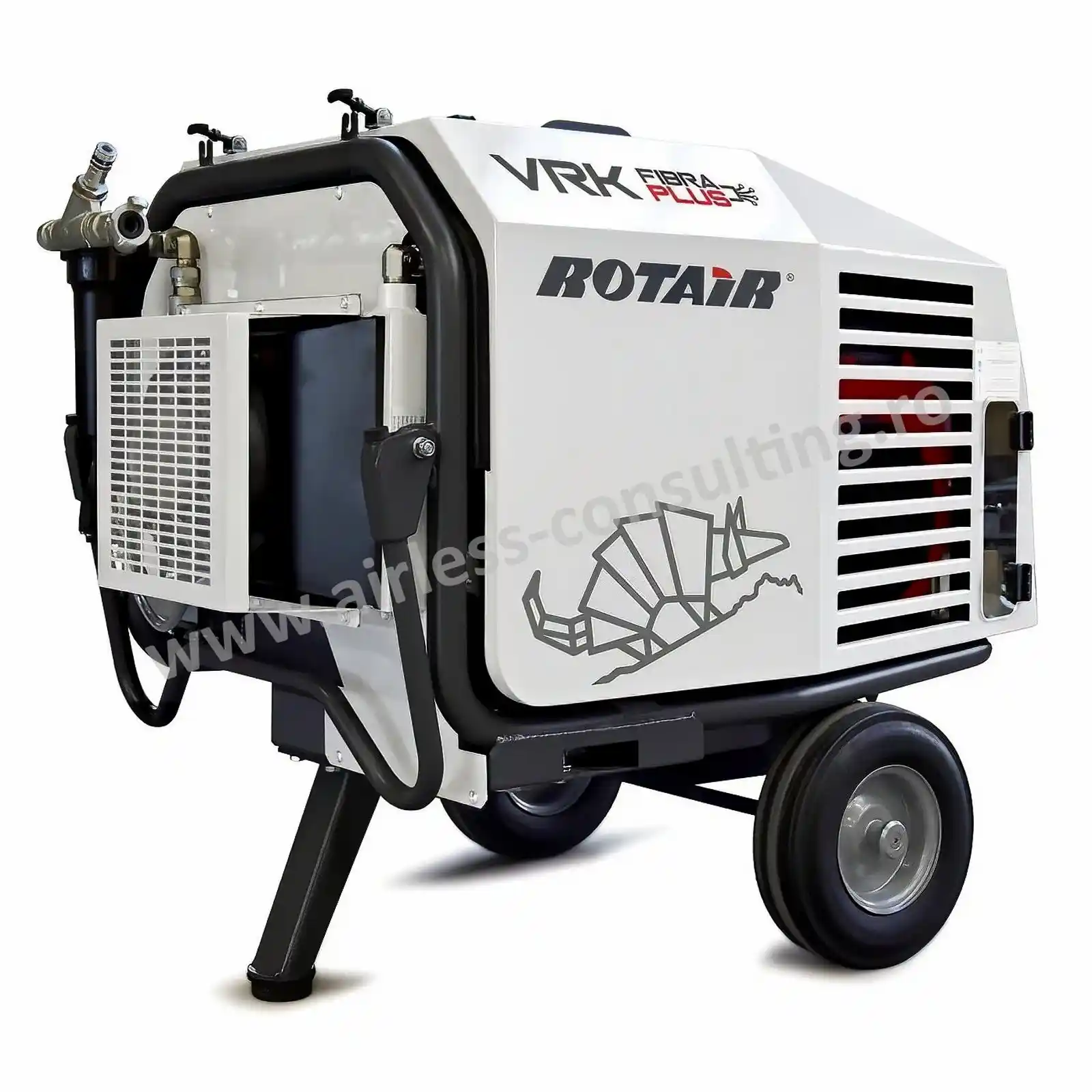 Utilaje profesionale constructii - VRK FIBRA Motocompresor 1000l/min 15 bar motor benzina Honda, pe roti