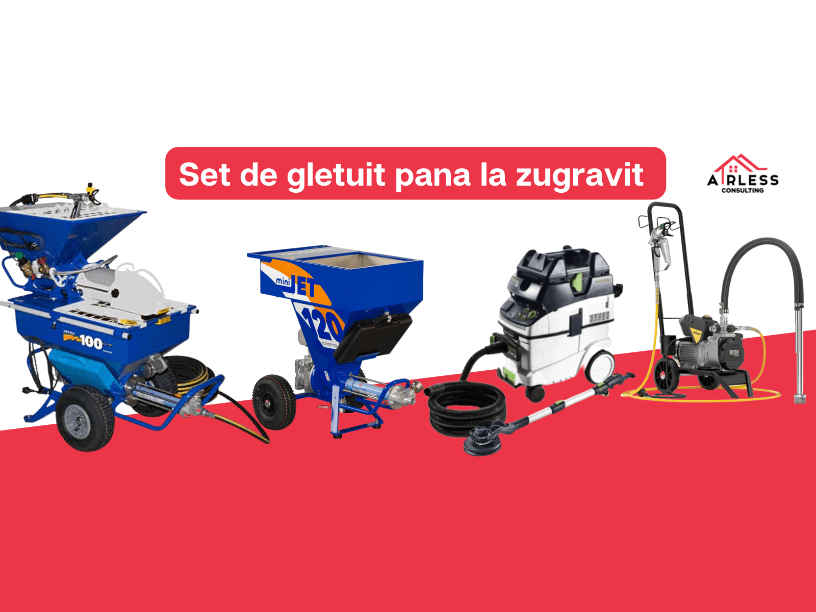 Set de gletuit pana la zugravit 