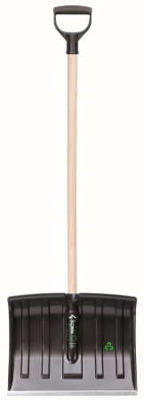 LOPETI PENTRU ZAPADA - Lopata Zapada PRACTIC din Plastic cu Buza Aluminiu + Coada Lemn, 370 X 300 X 1200-1300 MM  , Polonia